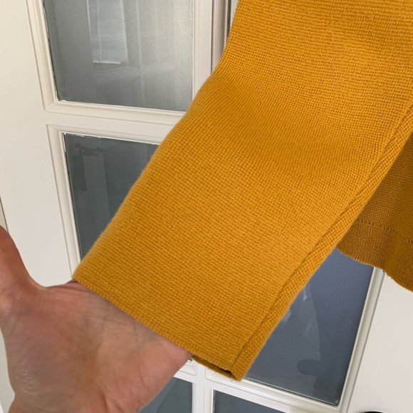 Merino double faced wool jumper, golden sun - Picture 7 of 10